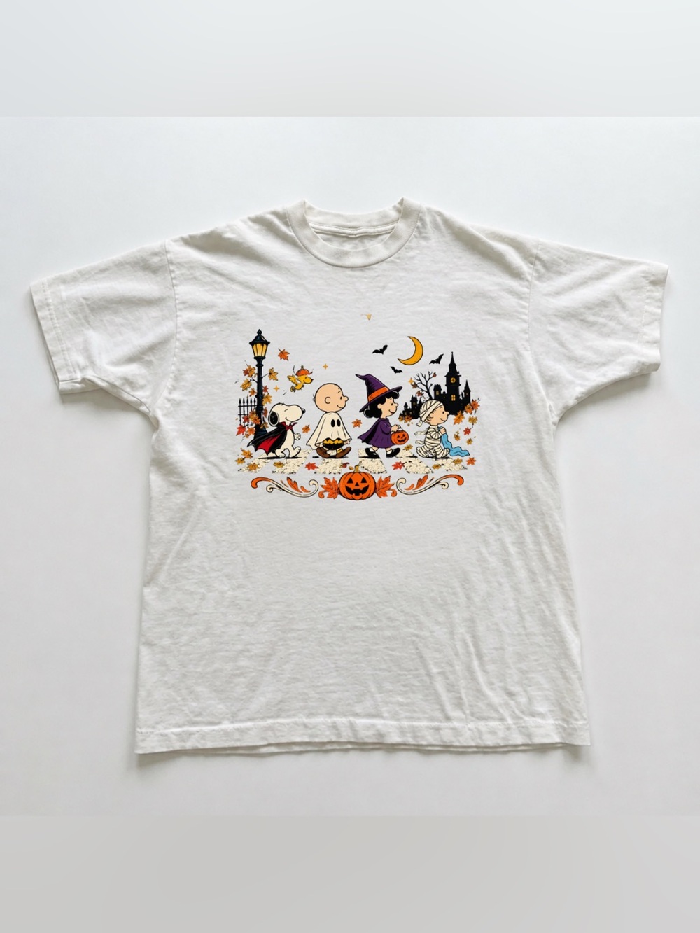 White Peanuts Halloween Parade Graphic Tee